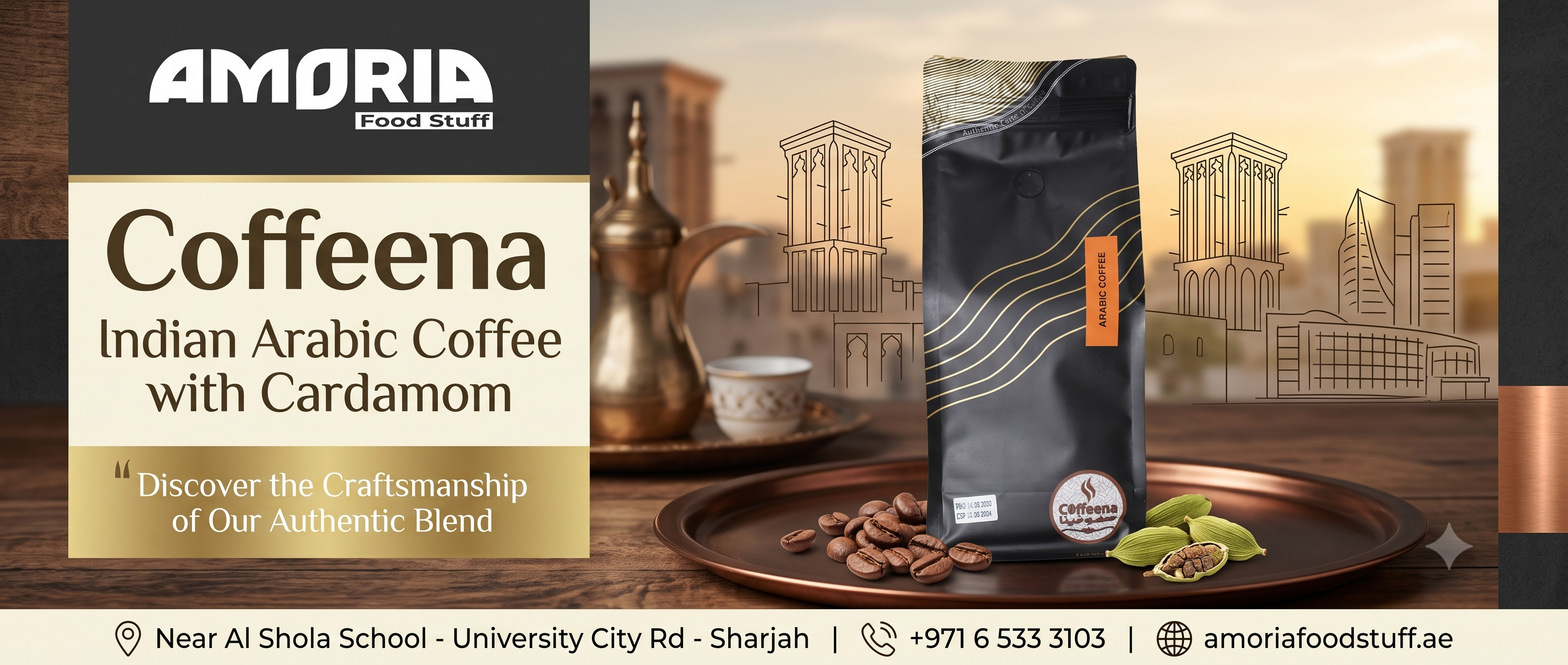 Coffeena Indian Arabic Coffee with Cardamom